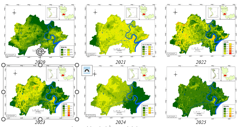 Monitoring land surface temperature changes in Ho Chi Minh city during 2020–2025 using remote sensing data
