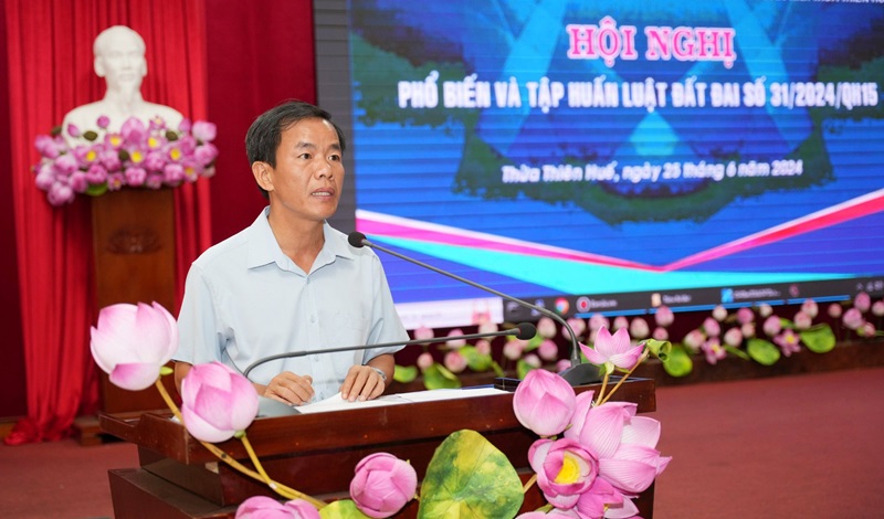 Ministry of Natural Resources and Environment disseminates the 2024 Land Law in Thua Thien - Hue province