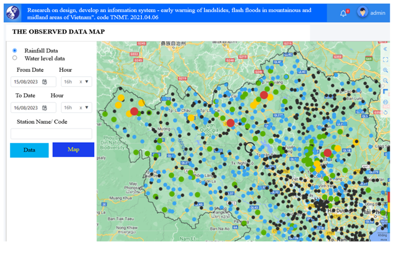 Building a real-time information and flash floods, landslides early warning system in mountainous and midland areas of Vietnam