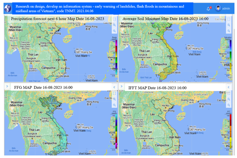 Building a real-time information and flash floods, landslides early warning system in mountainous and midland areas of Vietnam