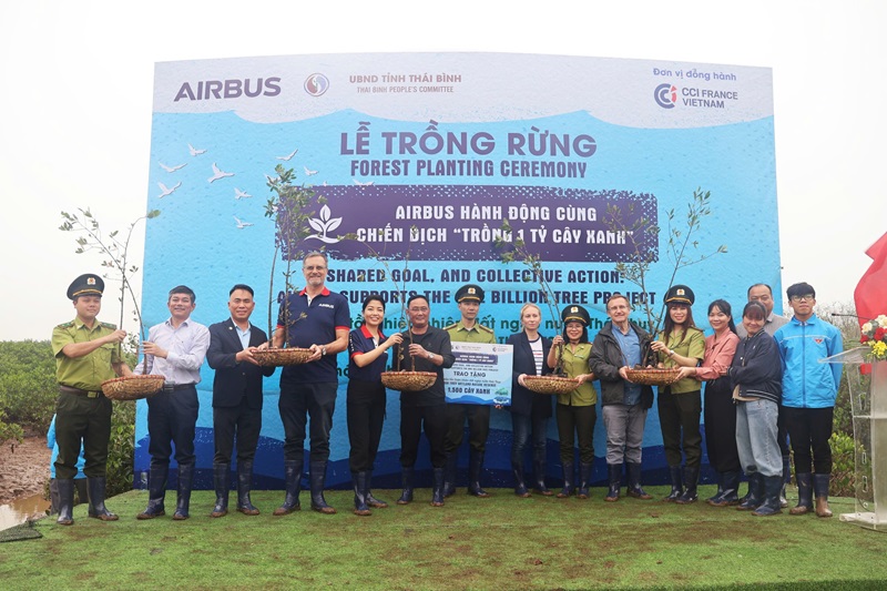 Thai Binh plants 1,500 mangrove apple trees at Thai Thuy wetland nature reserve