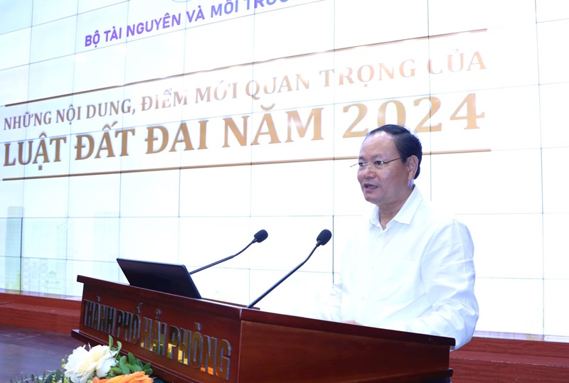 Ministry of Natural Resources and Environment disseminates key updates of the 2024 Land Law in Hai Phong City