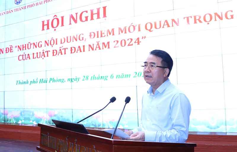 Ministry of Natural Resources and Environment disseminates key updates of the 2024 Land Law in Hai Phong City