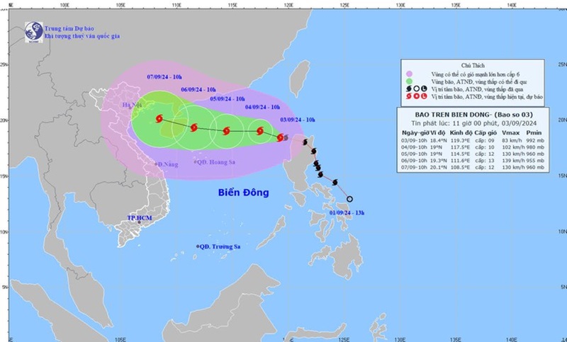 Ministry of Natural Resources and Environment calls on units to take active measures in response to typhoon Yagi