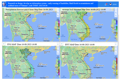 Building a real-time information and flash floods, landslides early warning system in mountainous and midland areas of Vietnam